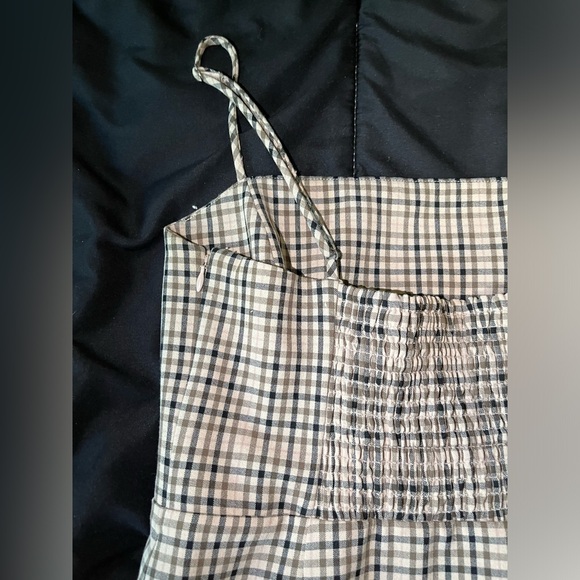 Wilfred Aritzia New Classic Neutral Checkered Plaid Mini Dress Size 8 - Picture 6 of 6